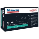 Manusi de protectie unica folosinta Misavan, nitril, negru, marimea L, set 100 buc