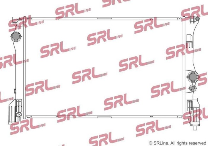 Radiator Mercedes Vito/V-Class, motor: 2.0 T, 2.1 CDI, intrare/iesire conectare rapida, 690x418x26, SRLine, Aluminiu/ Plastic brazat, 4475010001;