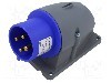 Conector alimentare AC, IEC 60309, IP44, 16A, 250V AC, 4 pini, AMPHENOL - 2CMA193300R1000
