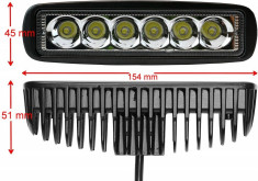 Proiector Led Bar Auto Offroad 18W Set Proiectoare Auto 12/24V SUV ATV foto