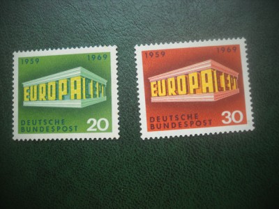 HOPCT TIMBRE MNH 869 EUROPA CEPT 1969 - 2 VAL GERMANIA foto