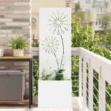Cumpara ieftin Ghiveci de Grădină cu Panou Decorativ Alb 50 x 140 cm