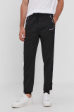 Pantaloni sport cu logo si snur reglabil, negru, Calvin Klein