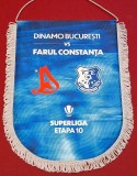 Fanion de protocol-oficial - meci fotbal DINAMO BUCURESTI - FARUL CONSTANTA (sezonul 2026/2027 / etapa 10-a)