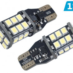 Bec Vision W16w (t15) 12v 24x 3528 Smd Led, Nepolar, Canbus, Alb, 2 Buc 58322