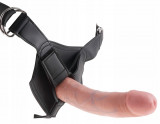 King Cock - Dildo realist cu curea 20 CM, culoare piele de culoare deschisă