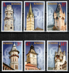 Romania 2014, LP 2041, Turnurile timpului, seria, MNH! LP 38,60 lei foto