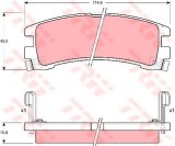 Set placute frana,frana disc NISSAN TERRANO II (R20) (1992 - 2007) TRW GDB1018
