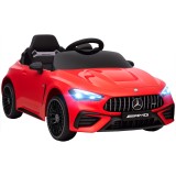 AIYAPLAY Mașină electrică pentru copii, Mercedes-Design, motoare 12V, telecomandă, lumini LED, muzică, pentru copii 3-6 ani, Roșu | Aosom Romania