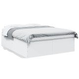 Cumpara ieftin Cadru de pat, alb, 160x200 cm, lemn prelucrat