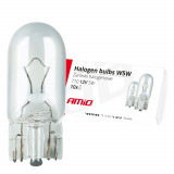 Becuri Cu Halogen W5w T10 5w W2.1x9.5d 12v 10buc Amio 01483, General