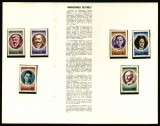 1966 Romania, Aniversari culturale I LP 631, pliant filatelic de prezentare