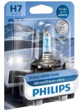 Bec auto PHILIPS White Vision Ultra H7 12V 55W PX26D Blister 1buc, Resigilat, Grad A