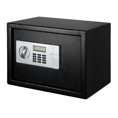 Seif digital LCD Smith &amp;amp; Locke, 2 chei pentru deschidere, negru, 25 x 35 x 25 cm foto