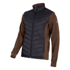 Jacheta cu imprimeu si matlasare / maro-negru - 2xl
