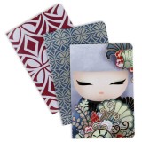 Set 3 Caiete Airi Kimmidoll, Liniate, 20x14 cm, Jad - Papetarie Stilata