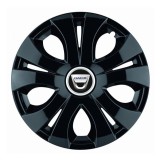 Set 4 Capace Roti Top Negru R16, Compatibil Cu Dacia