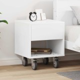 vidaXL Noptieră Alb 40,5 x 40 x 48 cm Lemn compozit 891056