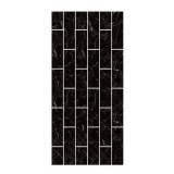 Set 5 placi tapet autoadeziv, din spuma, lavabil, dimensiuni 30x60cm, model marmura, negru