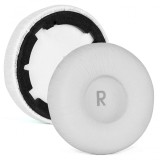 Set 2 bureti TXE pentru casti JBL Tune 600 / T600BTNC / 660 / 660NC / T660NC, Alb, Spuma cu memorie, Piele ecologica creponata