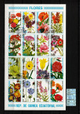 Timbre Guineea Ec., 1979 | Flori decorative | Bloc / Minisheet 16v - NDT | aph, Flora, Stampilat