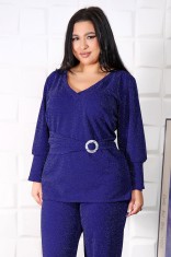 Bluza Eleganta Lurex Bleumarin - 52Marimea