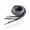 Sireturi plate din bumbac pentru pantofi / hanorace 130 cm, Gri inchis