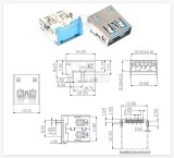 Mufa USB 3.0 Laptop, Getac B300, S410, 9 pini
