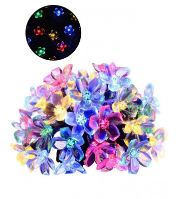 Ghirlanda luminoasa cu 10 becuri LED, model flori de cires foto