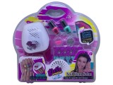 Set Manichiura Nail Glam Salon cu Uscator Unghii, Lacuri Colorate, Sclipici, Accesorii Decorative, Joc Creativ Fete 5+ Ani