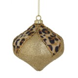 Set 4 globuri Gold Leopard 10 cm, Inart