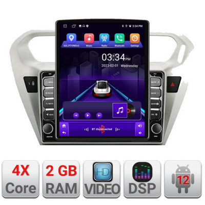 Navigatie dedicata Peugeot 301 Citroen K-Elisee K-301 ecran tip TESLA 9.7&amp;quot; cu Android Radio Bluetooth Internet GPS WIFI 2+32 DS CarStore Technology foto