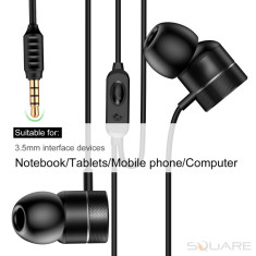 Audio Baseus, Encok Wire Earphone H04, Black