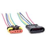 Set conector auto etans 5 pini, superseal, 12V 24V, mufa tata-mama cu fire (OKN428-11-5)