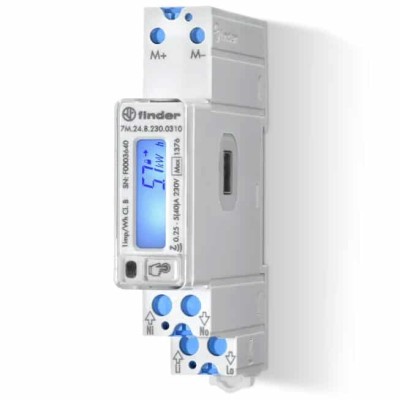 Contor monofazic interfata M-Bus+IR digital 40A 1M Finder 7M2482300310 foto