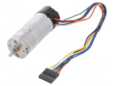Motor DC cu Codificator, Transmisie 12V 9.7:1 Metal 25x63mm HP foto