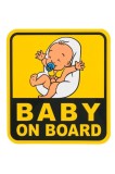 Autocolant auto Baby On Board 18x20cm