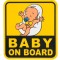 Autocolant auto Baby On Board 18x20cm