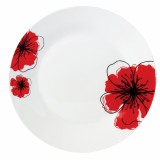 FARFURIE INTINSA PORT. 23CM, RED FLOWERS