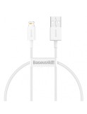 CABLU alimentare si date Baseus Superior, Fast Charging Data Cable pt. smartphone, USB la Lightning Iphone 2.4A, 0.25m, alb &quot;CALYS-02&quot; (timbru verde 0