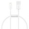 CABLU alimentare si date Baseus Superior, Fast Charging Data Cable pt. smartphone, USB la Lightning Iphone 2.4A, 0.25m, alb &quot;CALYS-02&quot; (timbru verde 0