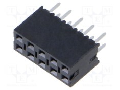 Conector şiruri pini soclu tată PIN 10 drept 2,54mm THT 2x5 SAMTEC