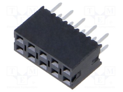 Conector şiruri pini soclu tată PIN 10 drept 2,54mm THT 2x5 SAMTEC foto
