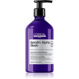 L&rsquo;Or&eacute;al Professionnel Serie Expert Keratin Alpha Sleek șampon pentru un aspect neted al părului 500 ml