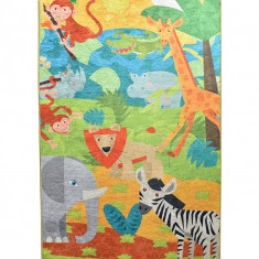 Covor pentru copii Animals, Multicolor, 100x160 cm