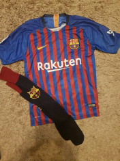 SET TRICOU MESSI F.C.BARCELONA SEZON 2018-2019+JAMBIERE F.C.BARCELONA foto