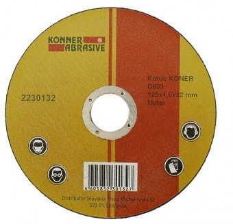 Disc de taiere metal 125x1.6x22mm, Strend Pro KONNER D603 foto