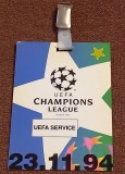 Acreditare meci fotbal STEAUA BUCURESTI - RSC ANDERLECHT (Champions League 23.11.1994)