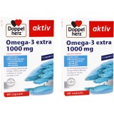 Pachet Omega-3 Extra 1000mg Aktiv 60cps + 60cps