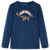 Tricou pentru copii cu m&acirc;neci lungi bleumarin 104 12860, vidaXL
